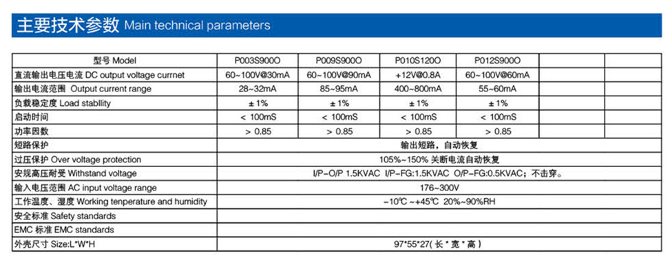 交通灯电源参数